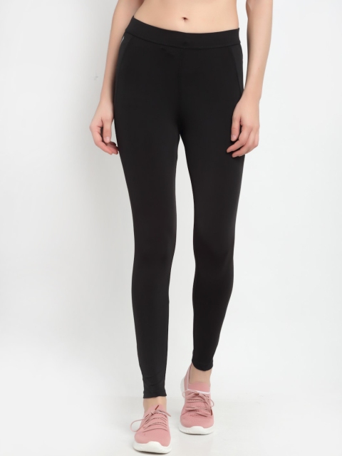 

PERFKT-U Women Black Solid Cropped Hydra Cool Antimicrobial Training Tights