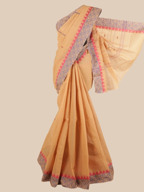 

Pothys Peach & Pink Coloured Woven Design Pure Cotton Saree