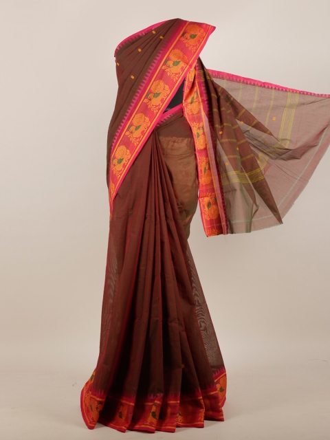 

Pothys Brown & Pink Pure Cotton Saree