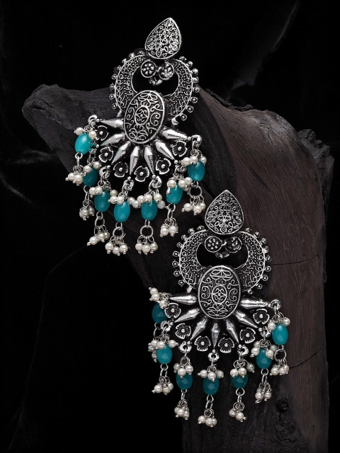 

Moedbuille Turquoise Blue Contemporary Drop Earrings