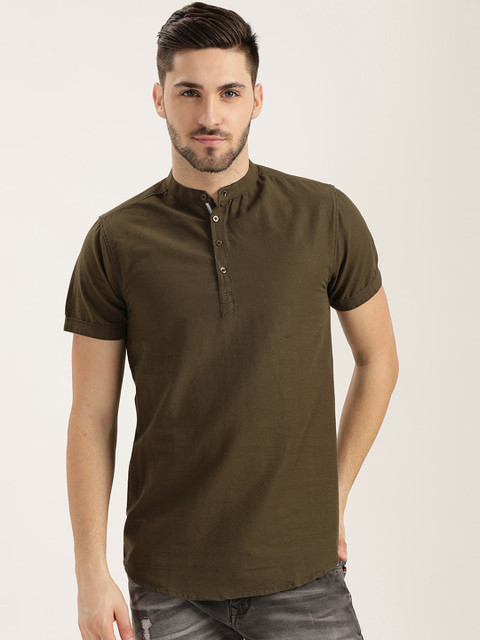 

V2 Value & Variety Men Green Kurta