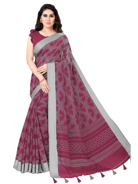 

KALINI Pink & Grey Bandhani Saree