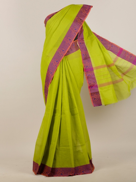 

Pothys Green & Purple Zari Pure Cotton Saree