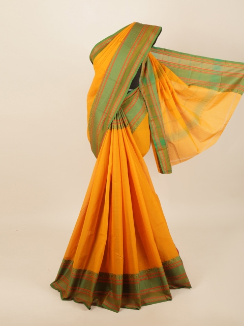 

Pothys Yellow & Green Pure Cotton Saree