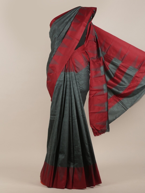 

Pothys Grey & Red Woven Design Art Silk Saree