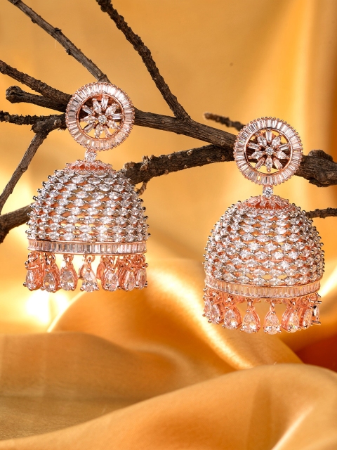 

Saraf RS Jewellery White Contemporary Jhumkas Earrings