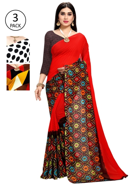 KALINI Woman Pack of 3 Saree, Multi