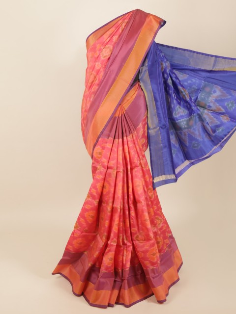 

Pothys Pink & Blue Pure Silk Saree