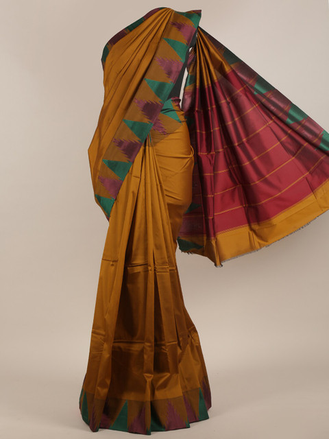 

Pothys Mustard & Purple Art Silk Saree