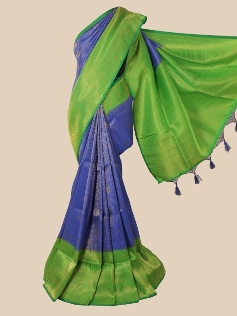 

Pothys Blue & Violet Woven Design Jute Silk Saree