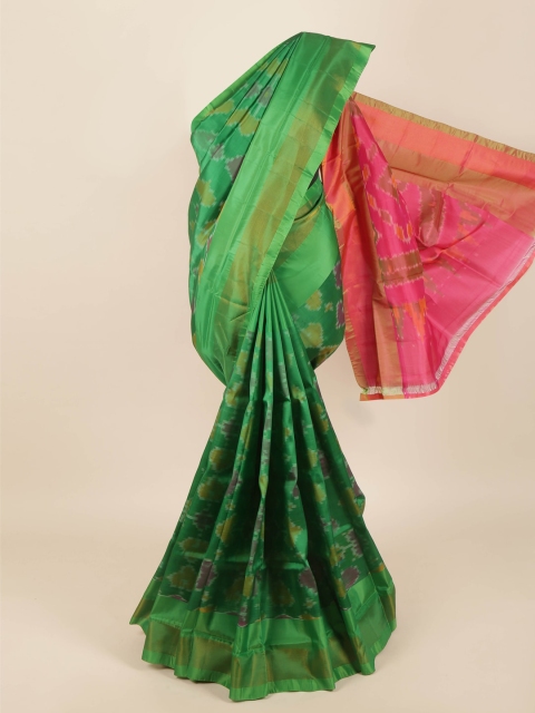 

Pothys Green & Pink Pure Silk Saree