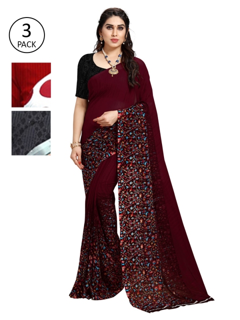 

KALINI Multicoloured Pack of 3 Saree, Multi