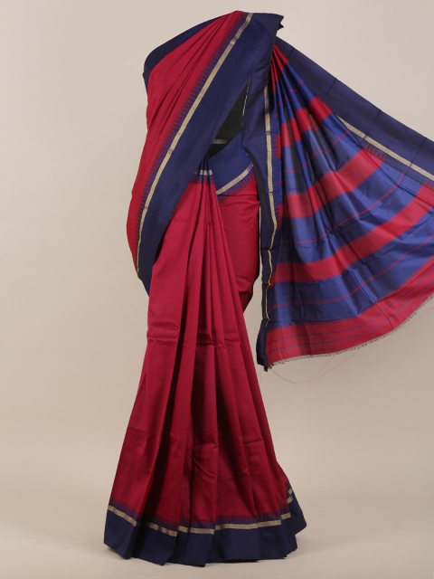 

Pothys Magenta & Blue Zari Art Silk Saree