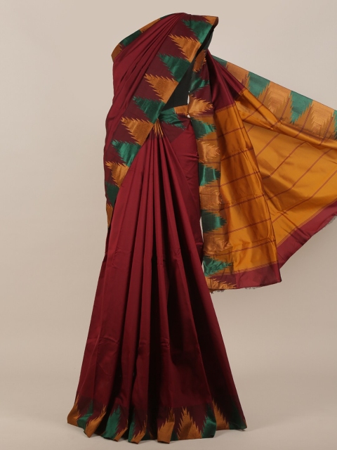 

Pothys Maroon & Green Art Silk Saree