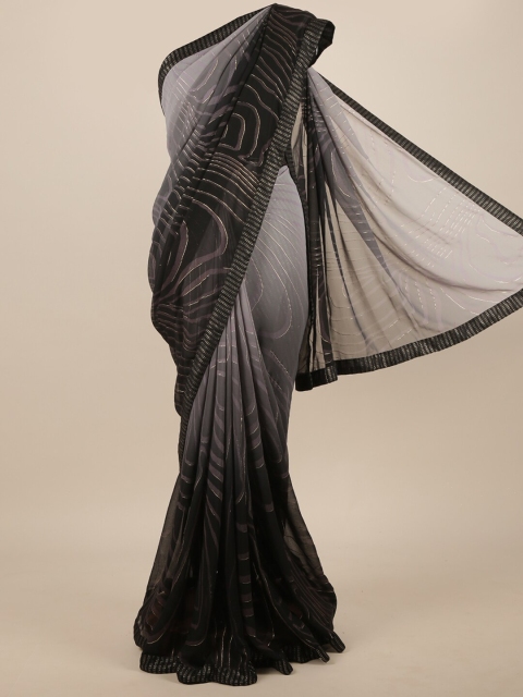 

Pothys Grey & Black Printed Saree