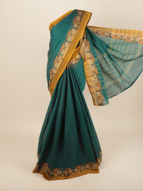 

Pothys Green & Yellow Pure Cotton Saree