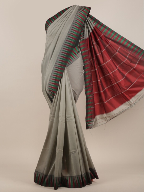 

Pothys Grey & Maroon Art Silk Saree
