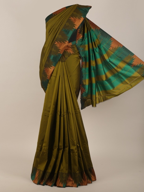 

Pothys Green & Gold-Toned Art Silk Saree