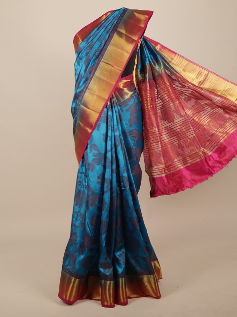 

Pothys Blue & Purple Jute Silk Saree