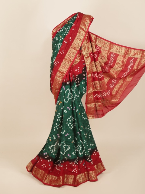 

Pothys Green & Red Art Silk Saree