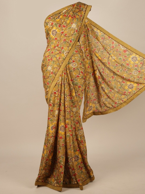 

Pothys Green Printed Poly Chiffon Saree