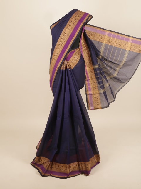 

Pothys Navy Blue & Purple Pure Cotton Saree