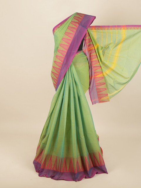 

Pothys Green & Pink Pure Cotton Saree