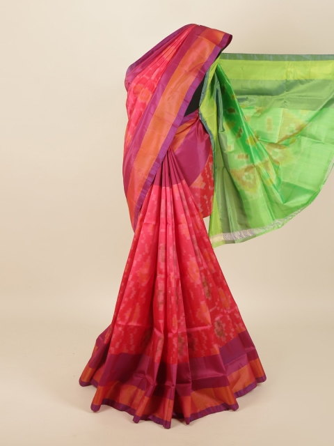 

Pothys Pink & Green Pure Silk Saree