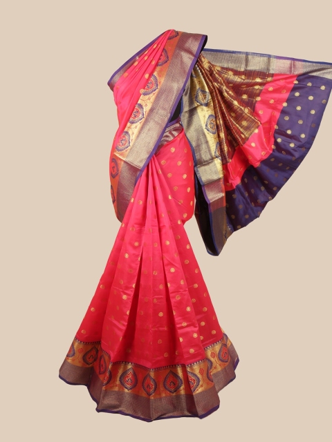 

Pothys Pink & Purple Ethnic Motifs Saree