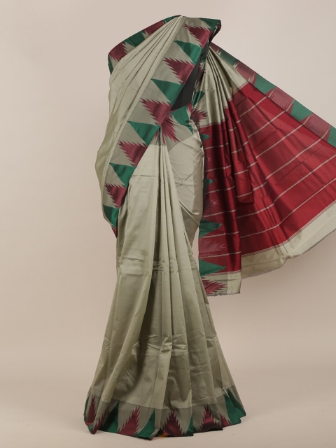 

Pothys Grey & Green Art Silk Saree