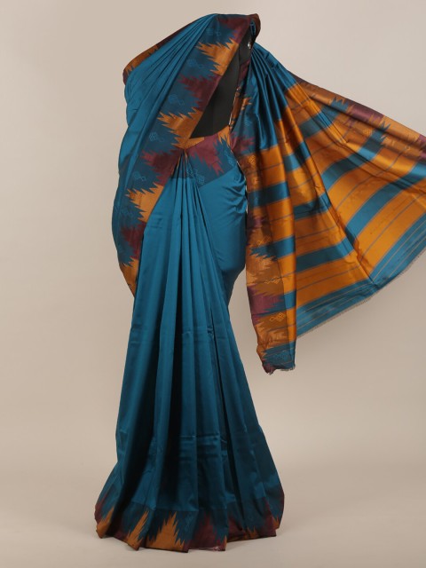 

Pothys Blue & Yellow Art Silk Saree