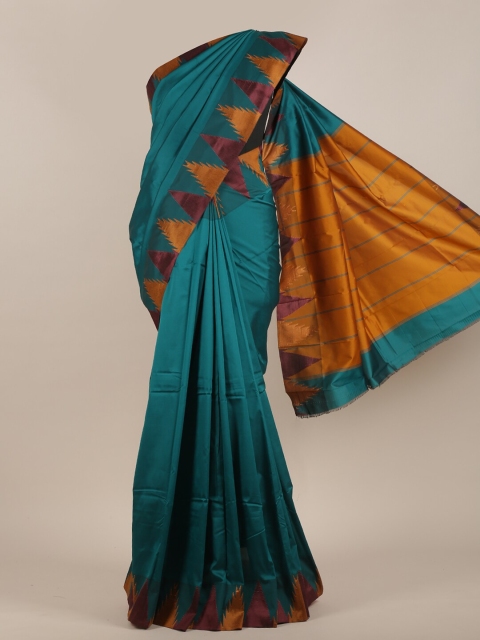 

Pothys Teal Green & Rust Art Silk Saree
