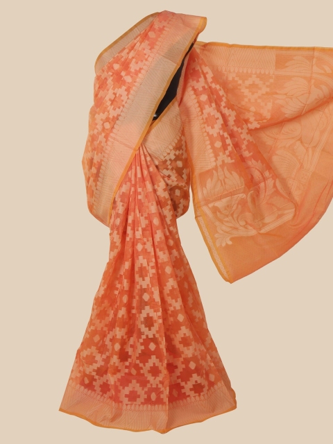 

Pothys Orange & Beige Manipuri Cotton Saree