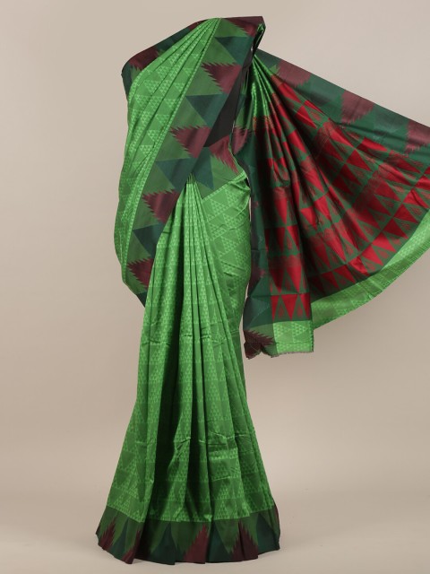 

Pothys Green & Red Art Silk Saree