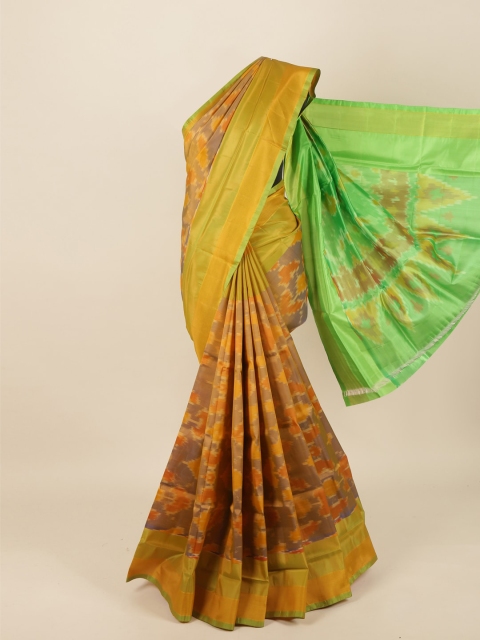 

Pothys Mustard Pure Silk Saree