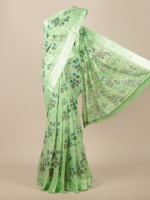 

Pothys Women Green Cotton Blend Saree