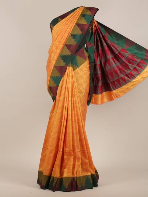 

Pothys Orange & Green Art Silk Saree