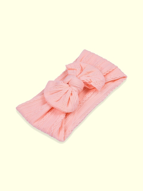 

AQUASTREET Unisex Kids Peach-Coloured Bowknot Nylon Jacquard Hairband