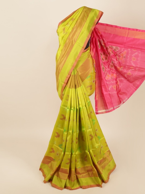 

Pothys Green & Pink Pure Silk Saree