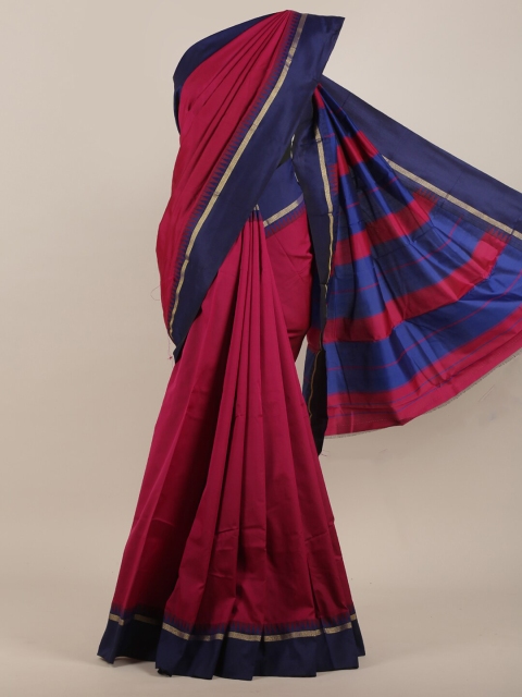 

Pothys Pink & Blue Art Silk Saree