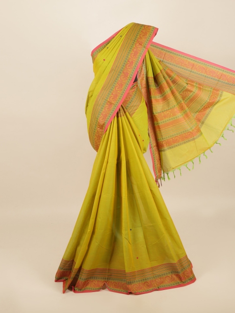 

Pothys Green & Pink Pure Cotton Saree