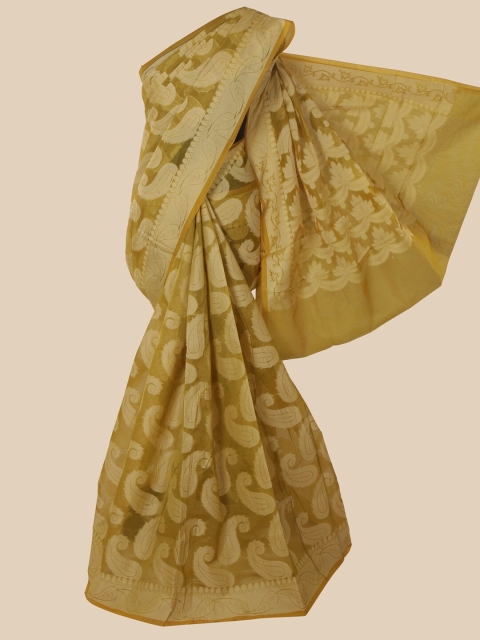 

Pothys Green Woven Design Manipuri Cotton Saree