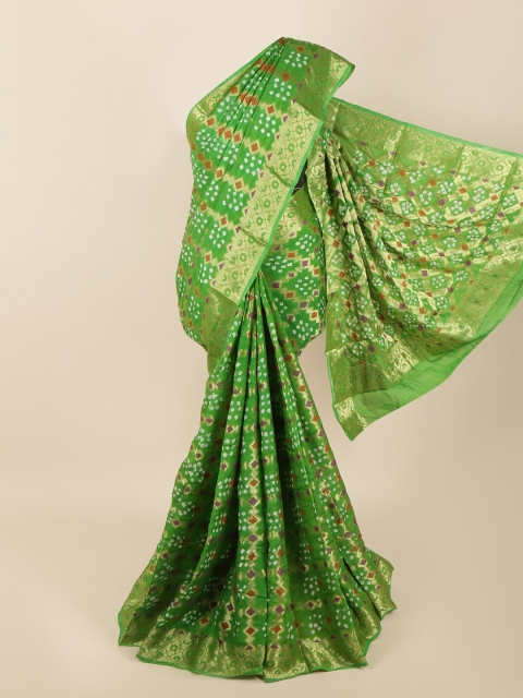 

Pothys Green Bandhani Zari Art Silk Saree