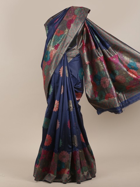 

Pothys Blue & Pink Woven Design Zari Art Silk Saree