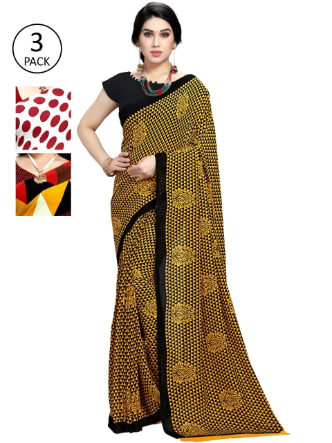 

KALINI Multicoloured Pack of 3 Saree, Multi