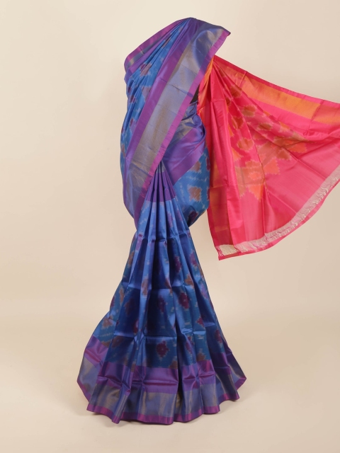 

Pothys Blue & Pink Pure Silk Saree