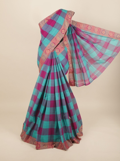 

Pothys Multicoloured Checked Pure Cotton Saree, Multi
