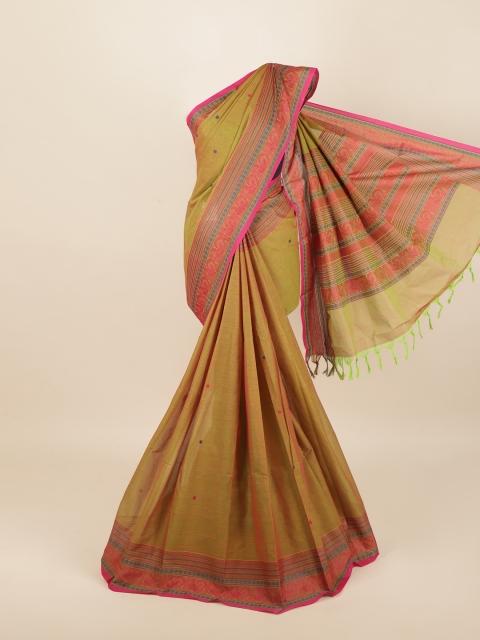 

Pothys Green & Pink Woven Design Pure Cotton Saree
