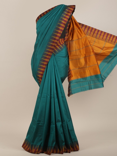 

Pothys Teal & Orange Art Silk Saree