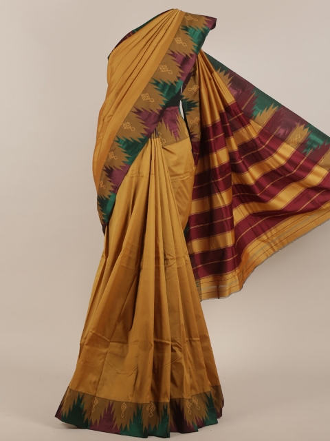 

Pothys Mustard & Green Art Silk Saree